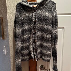 Y2K Northcrest Black and Gray Women's Cardigan